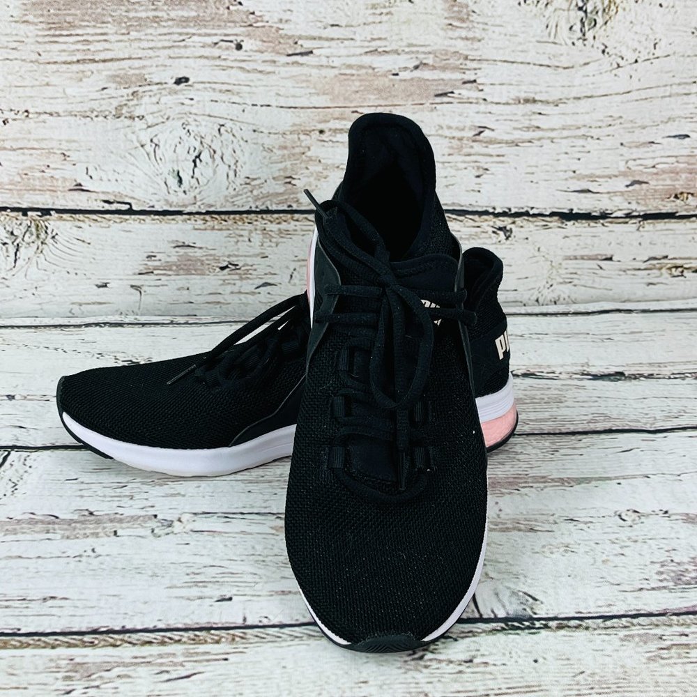 Puma Soft Foam+ Optimal Comfort Running Shoes Black White Pink Sneakers 9.5W